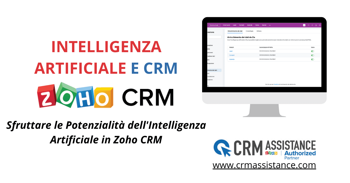 Sfruttare le potenzialità dell'Intelligenza Artificiale in Zoho CRM: un vantaggio competitivo con CRM Assistance